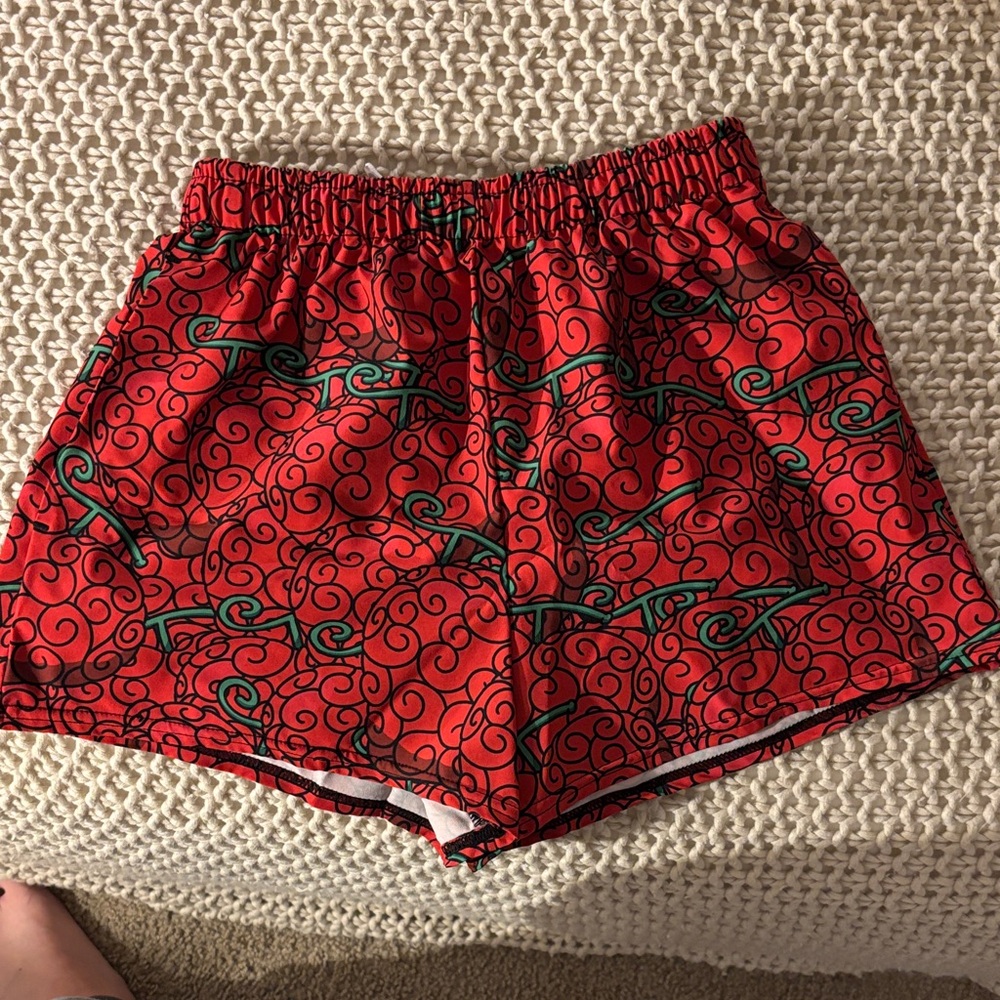 Womens One Piece Anime Devil Fruit running shorts